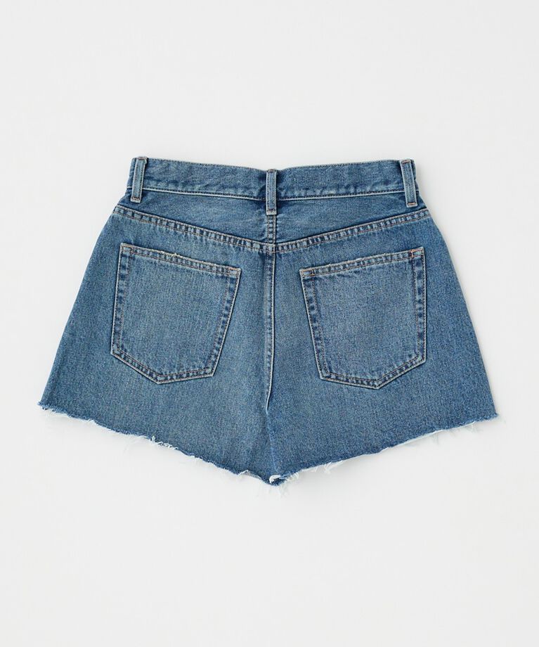 MOUSSY「CUT OFF DAMAGE ショートパンツ」|デニム|