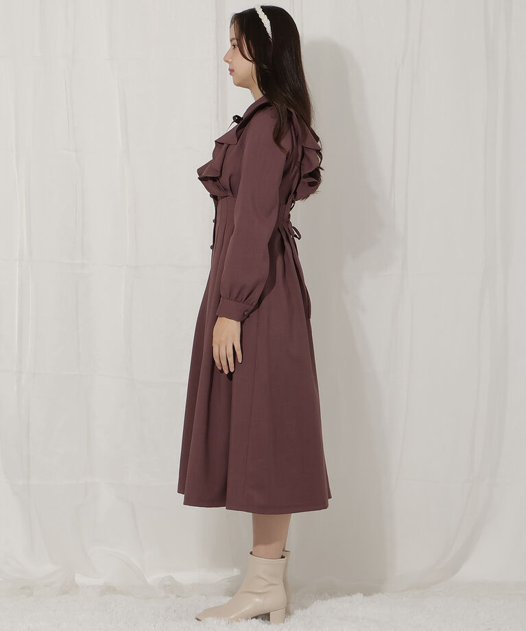 WILLSELECTION「ラッフルフリルタックウエストシャツワンピース」|ワンピース|