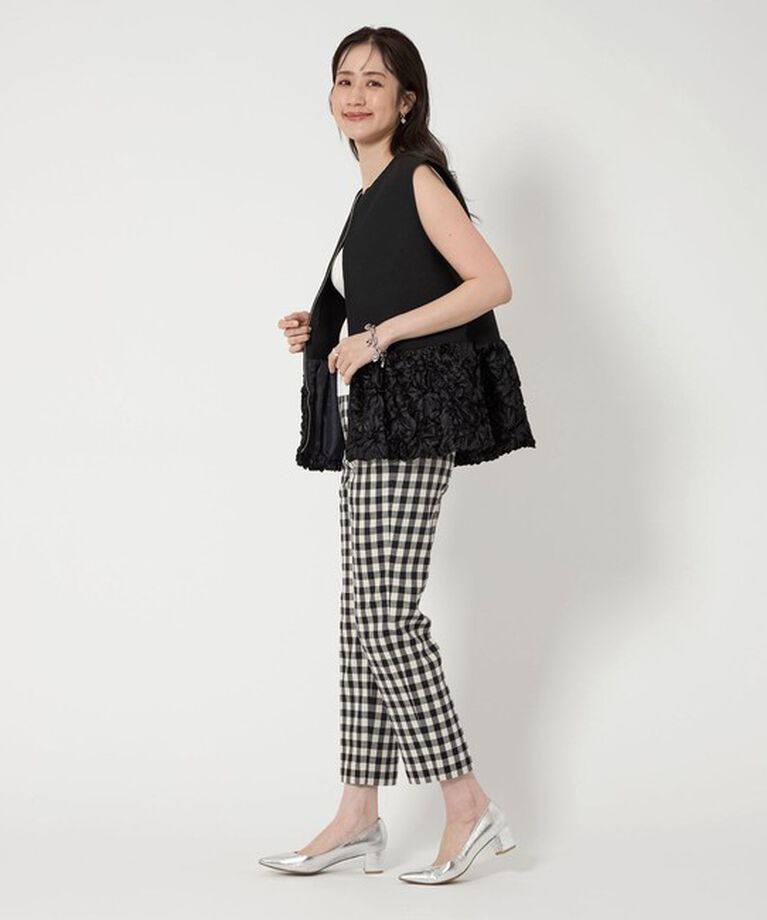 UNITED ARROWS「シャイニー ギンガムチェック パンツ」|その他|