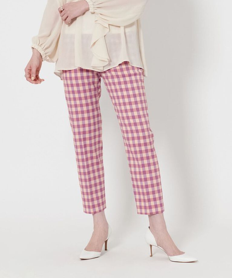 UNITED ARROWS「シャイニー ギンガムチェック パンツ」|その他|LT.PINK