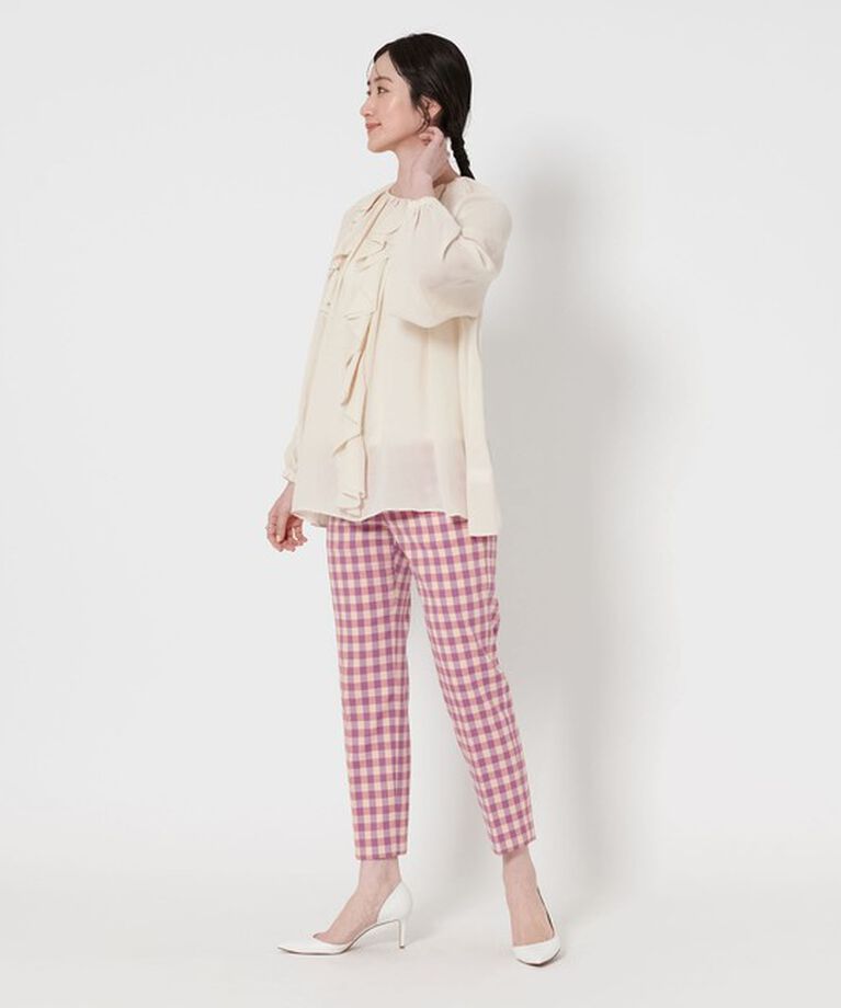 UNITED ARROWS「シャイニー ギンガムチェック パンツ」|その他|