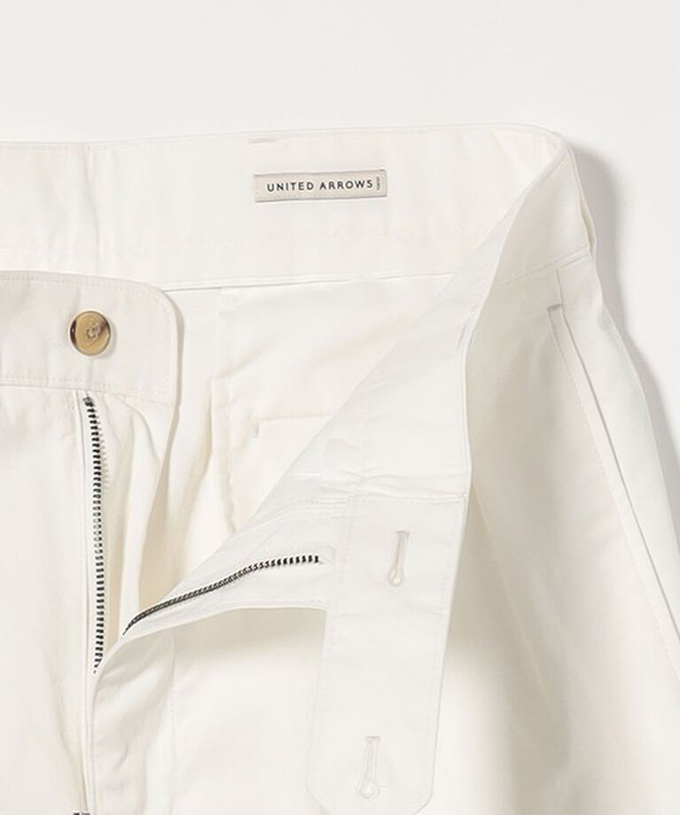 UNITED ARROWS「ツイル ピーチスキン 2プリーツ チノパンツ」|チノ|