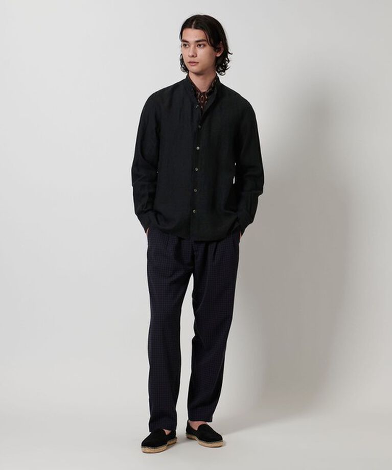 UNITED ARROWS「LIBECO バンドカラーシャツ」|シャツ・ブラウス|