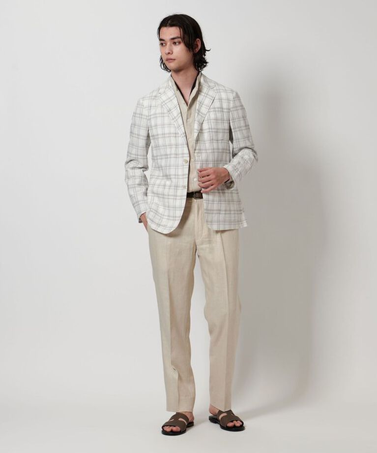 UNITED ARROWS「LIBECO バンドカラーシャツ」|シャツ・ブラウス|