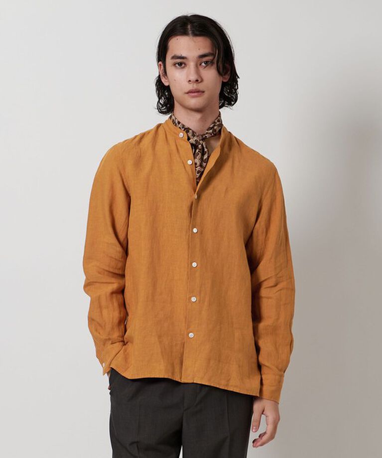 UNITED ARROWS「LIBECO バンドカラーシャツ」|シャツ・ブラウス|
