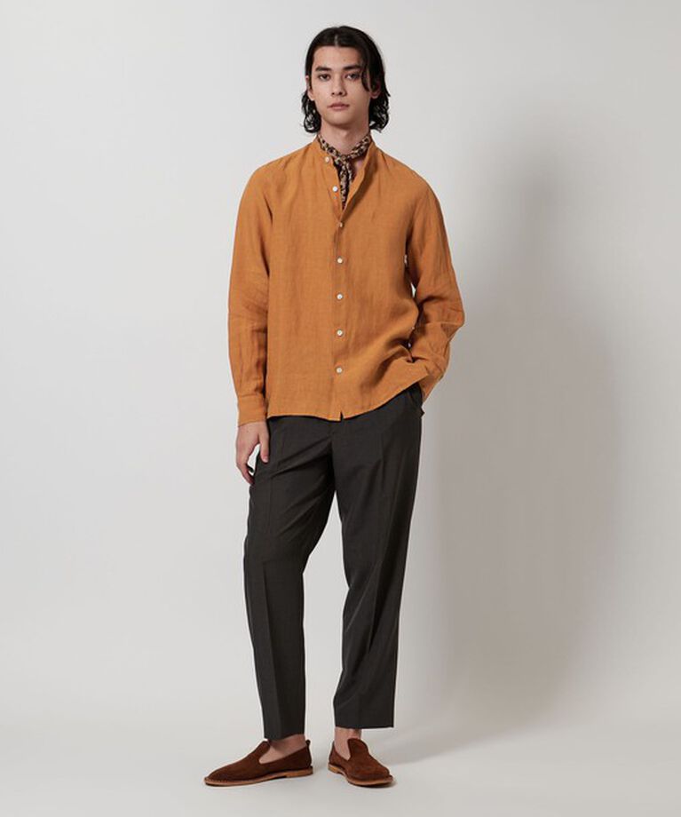 UNITED ARROWS「LIBECO バンドカラーシャツ」|シャツ・ブラウス|