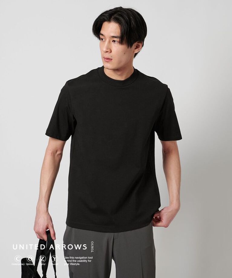 UNITED ARROWS「ポンチ Tシャツ UA COZY -抗菌防臭・接触冷感-」|Tシャツ・カットソー|BLACK
