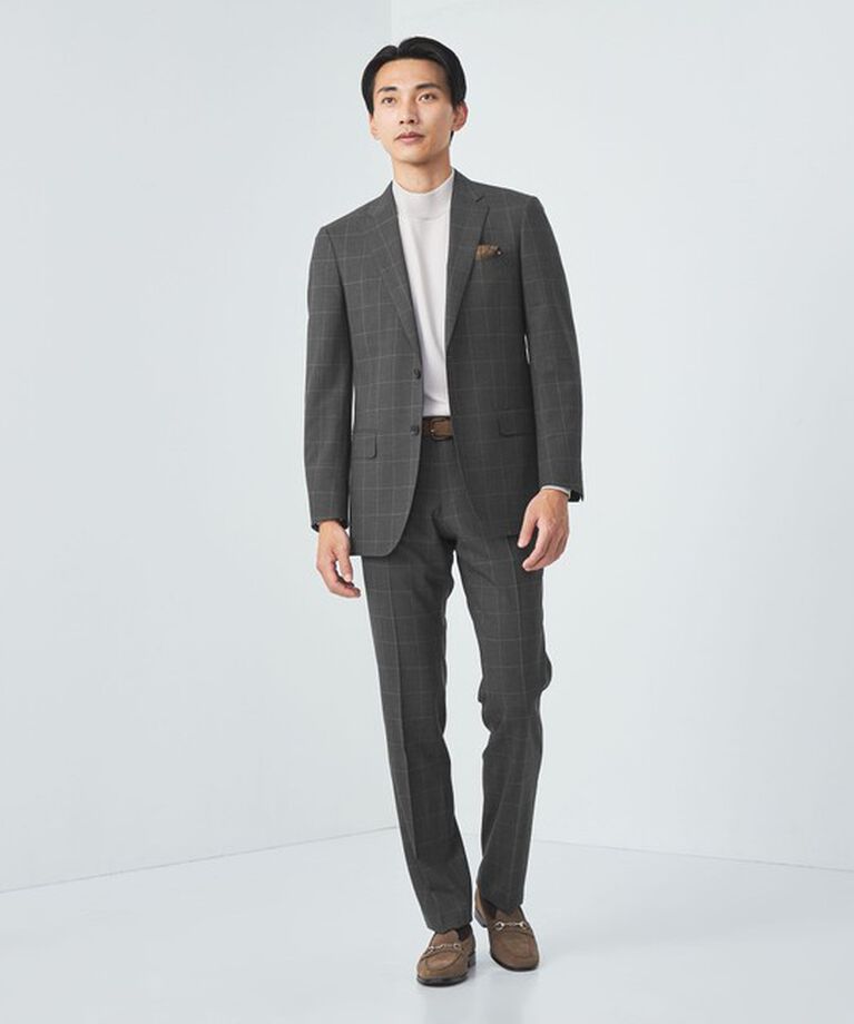 UNITED ARROWS green label relaxing「GLR CLOTH ウィンドウペイン 2B HC/RV スーツジャケット -防シワ-」|スーツ|
