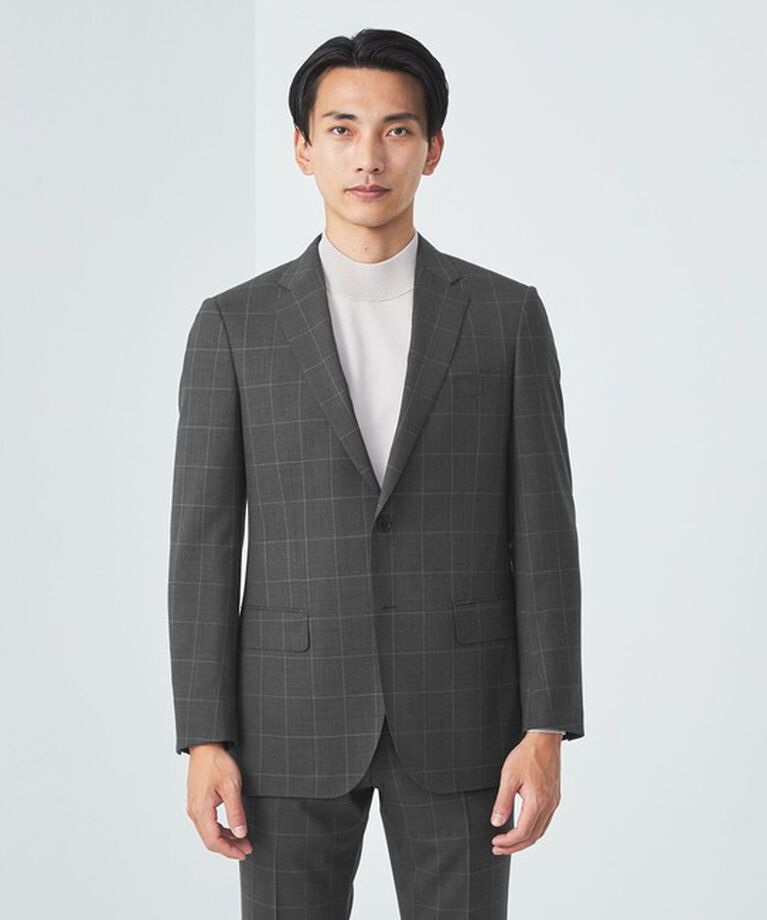 UNITED ARROWS green label relaxing「GLR CLOTH ウィンドウペイン 2B HC/RV スーツジャケット -防シワ-」|スーツ|