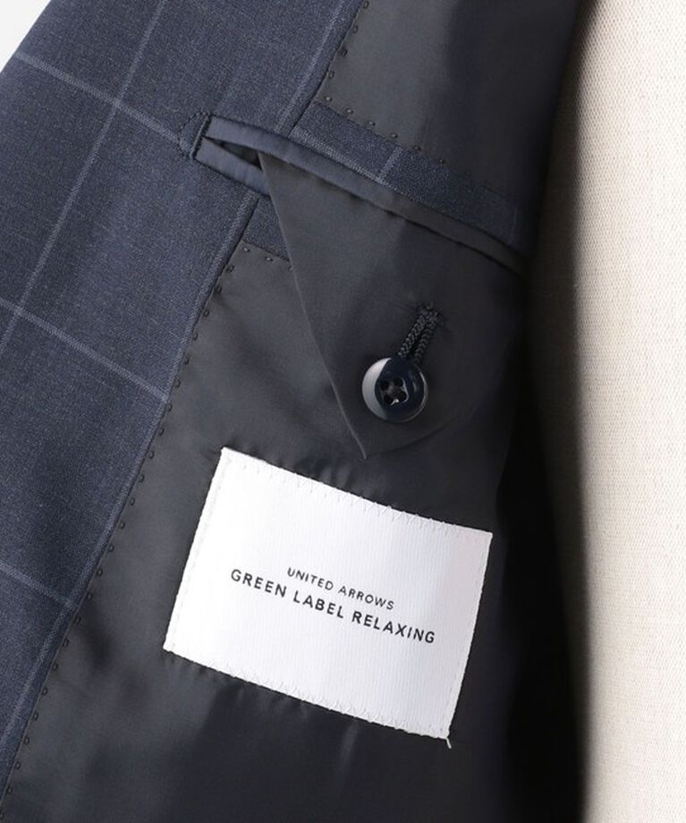 UNITED ARROWS green label relaxing「GLR CLOTH ウィンドウペイン 2B HC/RV スーツジャケット -防シワ-」|スーツ|