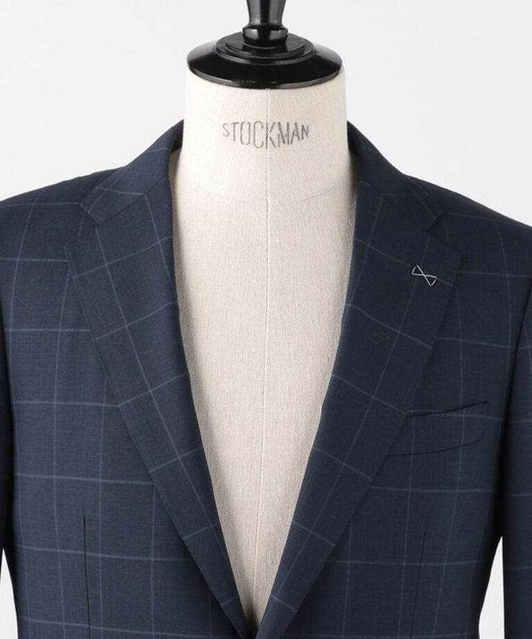 UNITED ARROWS green label relaxing「GLR CLOTH ウィンドウペイン 2B HC/RV スーツジャケット -防シワ-」|スーツ|