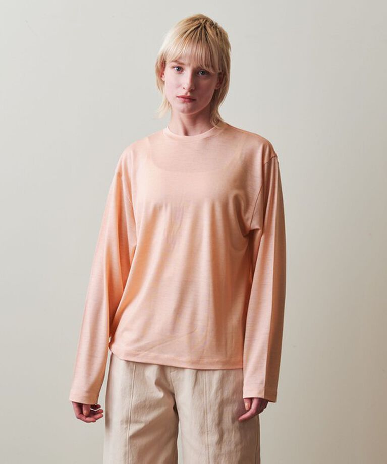 STEVEN ALAN「＜Steven Alan＞ウール ジャージー ロングスリーブ Tシャツ」|Tシャツ・カットソー|PINK