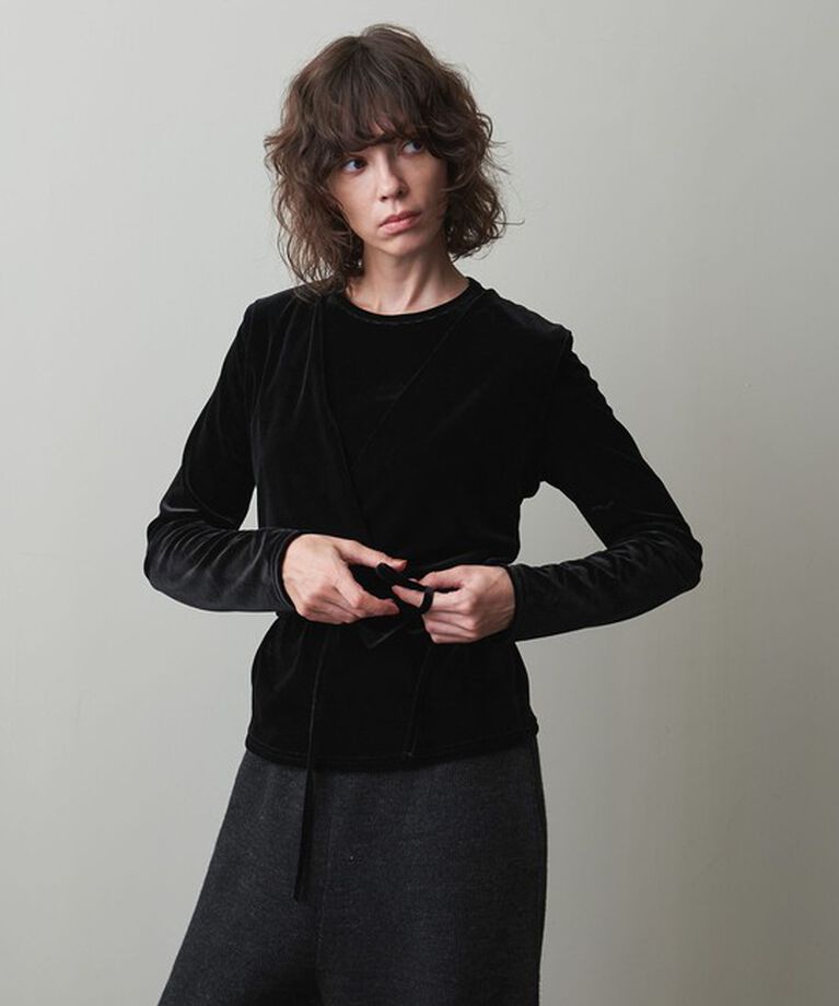 STEVEN ALAN「＜Steven Alan＞ベロア カシュクール ベスト」|ベスト・ジレ|BLACK