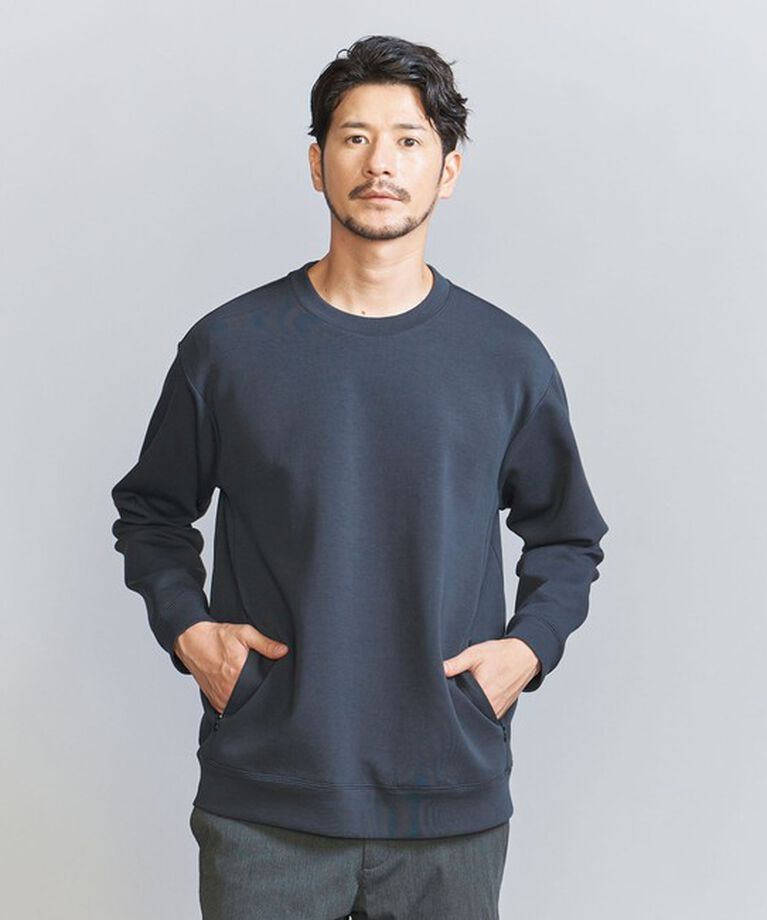 BEAUTY&YOUTH UNITED ARROWS「【WEB限定 WARDROBE SMART】ダブルニット クルーネック スウェット/セットアップ対応」|スウェット・ジャージ|