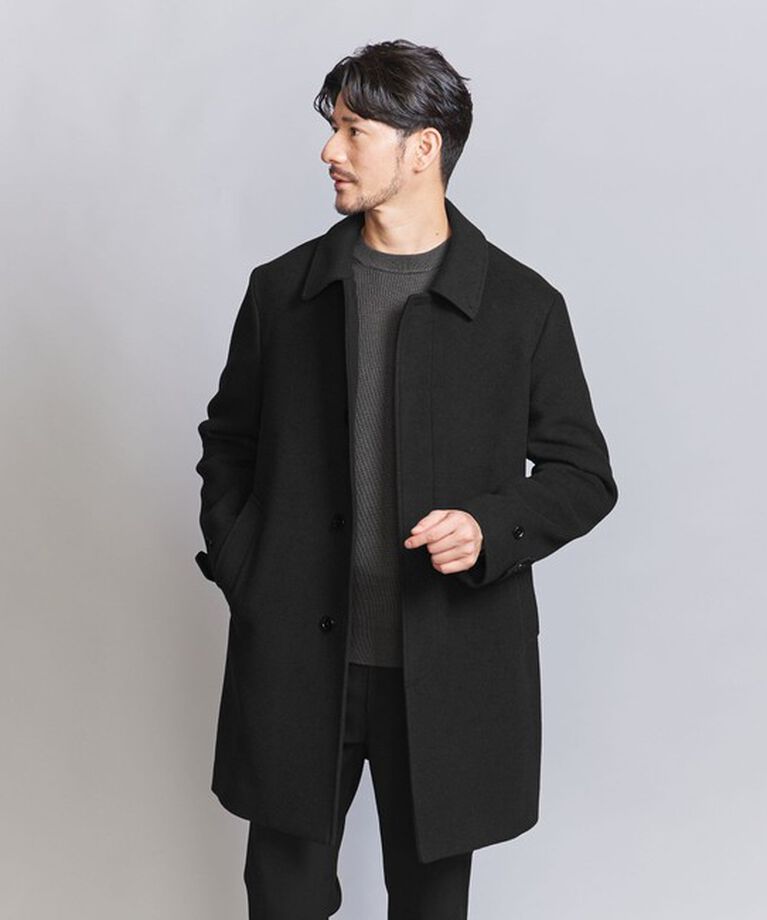 BEAUTY&YOUTH UNITED ARROWS「【WEB限定 WARDROBE SMART】PE メルトン バルカラーコート」|ステンカラーコート|