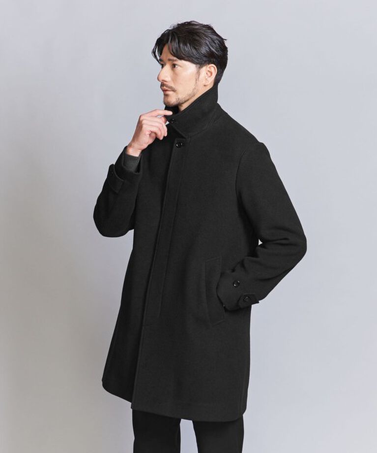 BEAUTY&YOUTH UNITED ARROWS「【WEB限定 WARDROBE SMART】PE メルトン バルカラーコート」|ステンカラーコート|