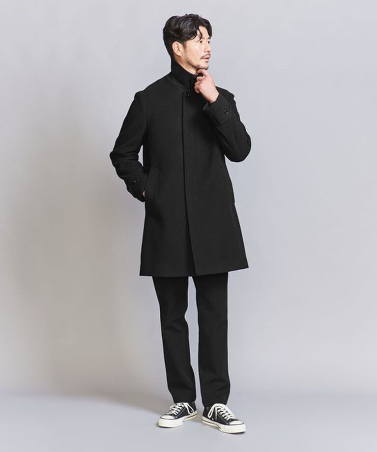 BEAUTY&YOUTH UNITED ARROWS「【WEB限定 WARDROBE SMART】PE メルトン バルカラーコート」|ステンカラーコート|