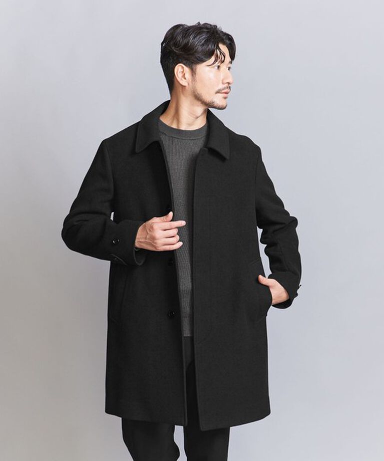 BEAUTY&YOUTH UNITED ARROWS「【WEB限定 WARDROBE SMART】PE メルトン バルカラーコート」|ステンカラーコート|