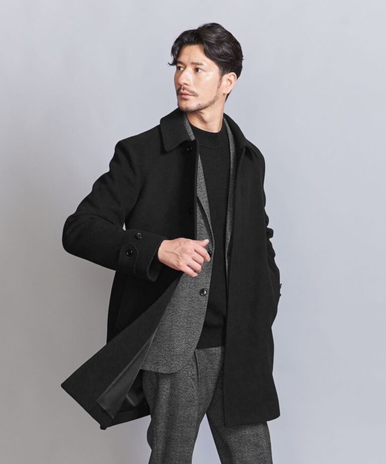 BEAUTY&YOUTH UNITED ARROWS「【WEB限定 WARDROBE SMART】PE メルトン バルカラーコート」|ステンカラーコート|