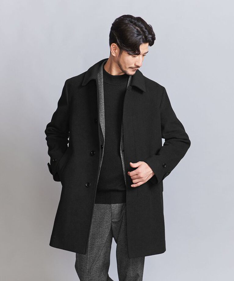 BEAUTY&YOUTH UNITED ARROWS「【WEB限定 WARDROBE SMART】PE メルトン バルカラーコート」|ステンカラーコート|