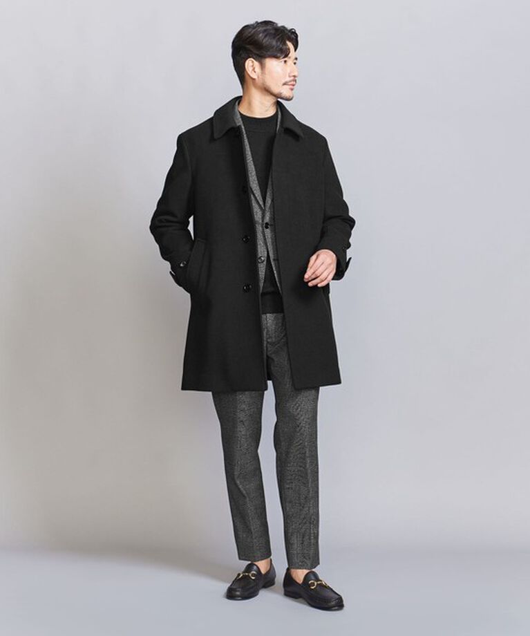 BEAUTY&YOUTH UNITED ARROWS「【WEB限定 WARDROBE SMART】PE メルトン バルカラーコート」|ステンカラーコート|