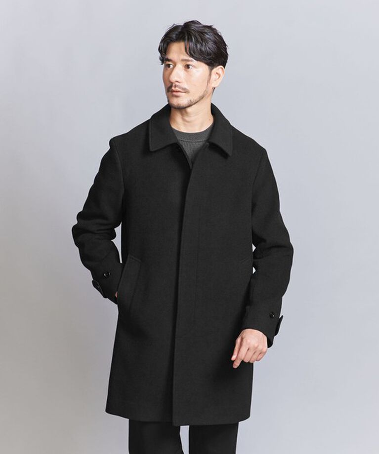 BEAUTY&YOUTH UNITED ARROWS「【WEB限定 WARDROBE SMART】PE メルトン バルカラーコート」|ステンカラーコート|