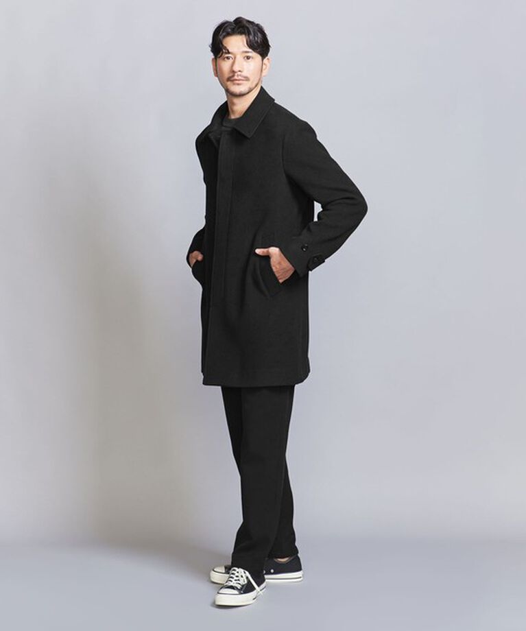 BEAUTY&YOUTH UNITED ARROWS「【WEB限定 WARDROBE SMART】PE メルトン バルカラーコート」|ステンカラーコート|