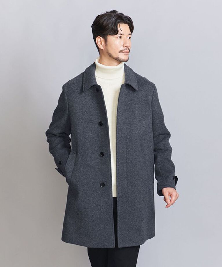 BEAUTY&YOUTH UNITED ARROWS「【WEB限定 WARDROBE SMART】PE メルトン バルカラーコート」|ステンカラーコート|