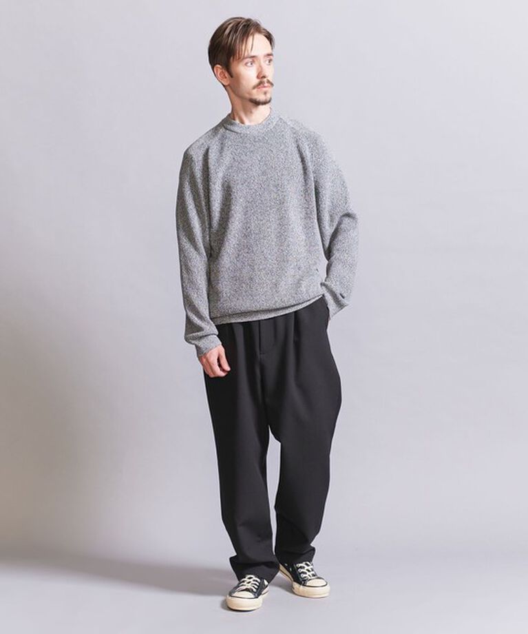 BEAUTY&YOUTH UNITED ARROWS「ライト クリスピー アゼ クルーネック ニット ‐ウォッシャブル‐」|ニット・セーター|