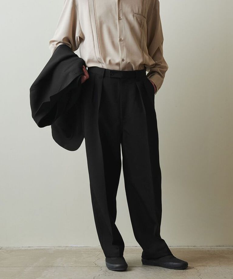 STEVEN ALAN「＜Steven Alan＞ PE/VIN イン ツープリーツ ドレス トラウザーズ」|スラックス|