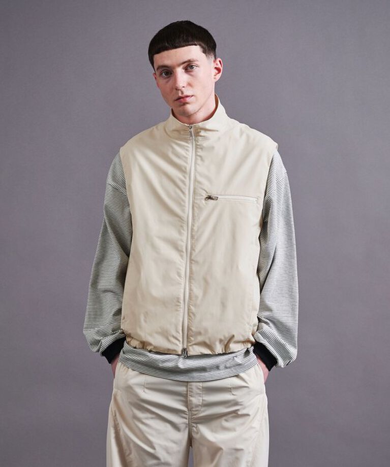 MONKEY TIME「ダブルクロス ジップ ベスト -撥水機能-」|その他|OFF WHITE