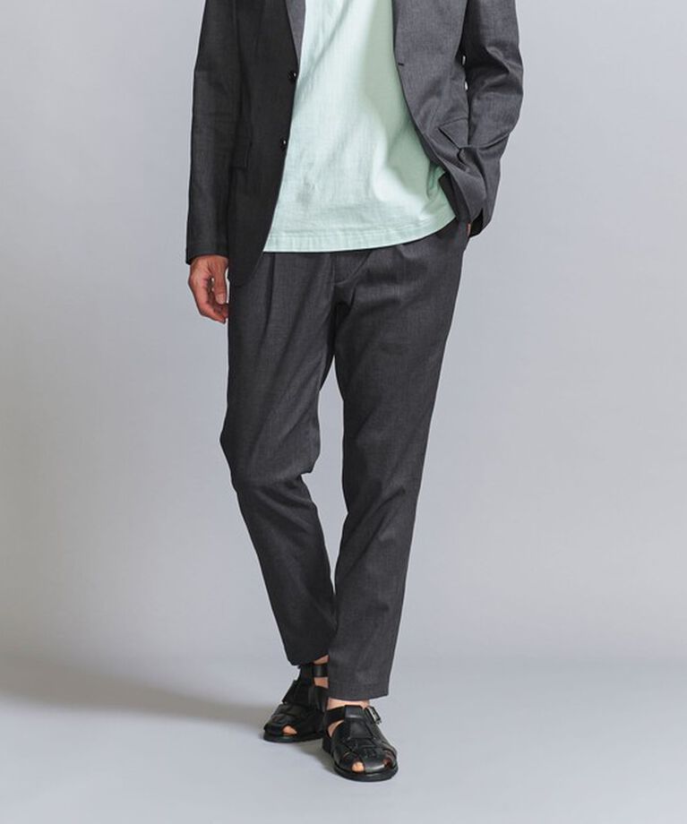 BEAUTY&YOUTH UNITED ARROWS「東レ/TORAY ドライ ポリエステル 1プリーツ イージーパンツ - セットアップ対応 ヨコストレッチ ウォッシャ」|チノ|