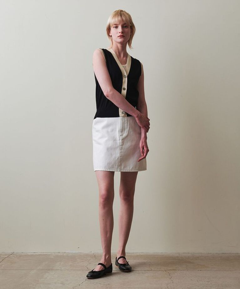 STEVEN ALAN「＜Steven Alan＞バイカラー ニット ベスト」|ベスト・ジレ|