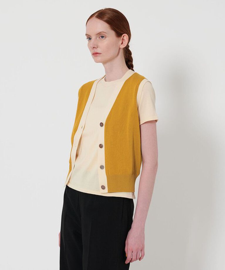 STEVEN ALAN「＜Steven Alan＞バイカラー ニット ベスト」|ベスト・ジレ|