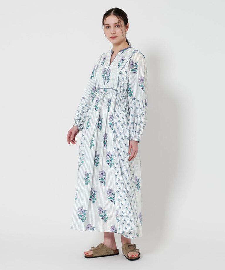 BEAUTY&YOUTH UNITED ARROWS「＜ne Quittez pas＞リリープリント シャーリング ドレス」|ワンピース|MD.GRAY