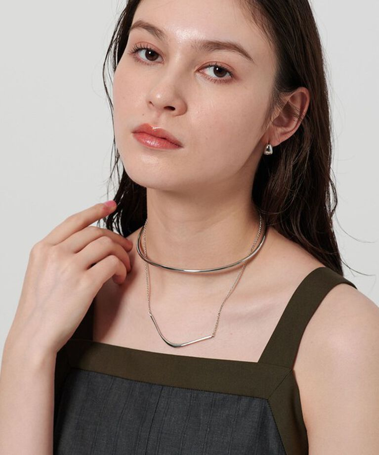 BEAUTY&YOUTH UNITED ARROWS「メタル×チェーン 2連チョーカー」|ネックレス|