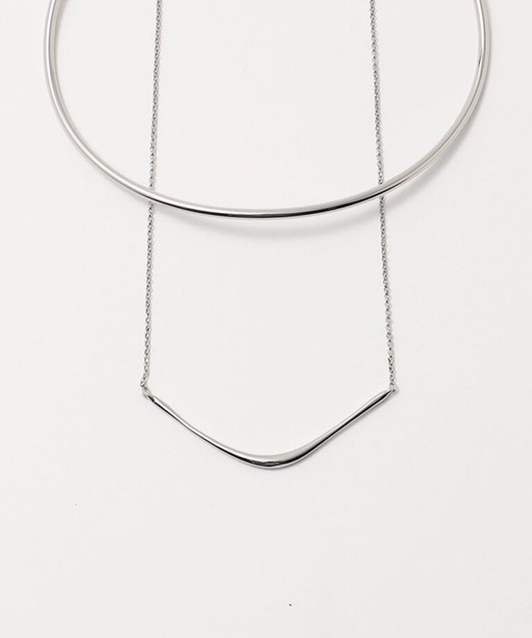 BEAUTY&YOUTH UNITED ARROWS「メタル×チェーン 2連チョーカー」|ネックレス|