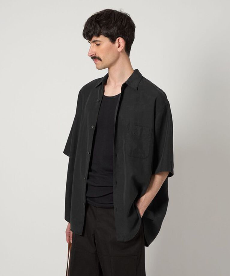 STEVEN ALAN「＜Steven Alan＞ スラブ レギュラーカラー ショートスリーブ シャツ ALINE LOOSE CASUAL」|シャツ・ブラウス|