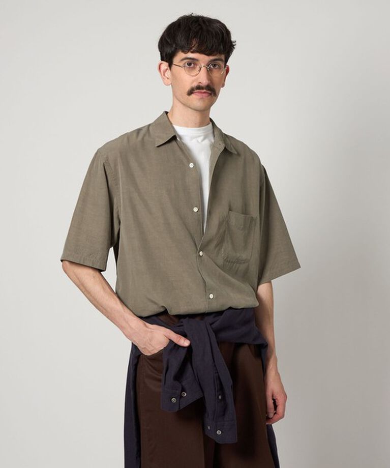 STEVEN ALAN「＜Steven Alan＞ スラブ レギュラーカラー ショートスリーブ シャツ ALINE LOOSE CASUAL」|シャツ・ブラウス|