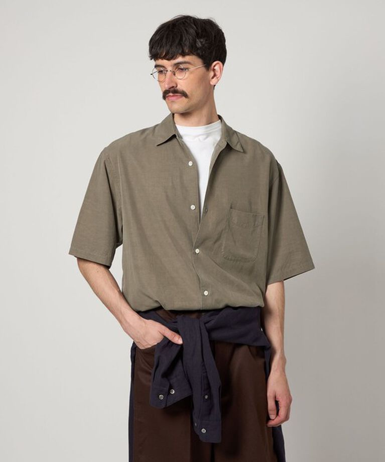 STEVEN ALAN「＜Steven Alan＞ スラブ レギュラーカラー ショートスリーブ シャツ ALINE LOOSE CASUAL」|シャツ・ブラウス|