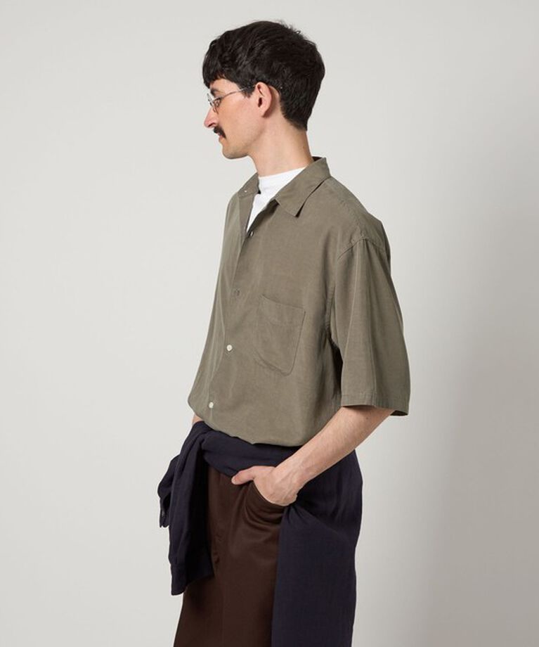STEVEN ALAN「＜Steven Alan＞ スラブ レギュラーカラー ショートスリーブ シャツ ALINE LOOSE CASUAL」|シャツ・ブラウス|