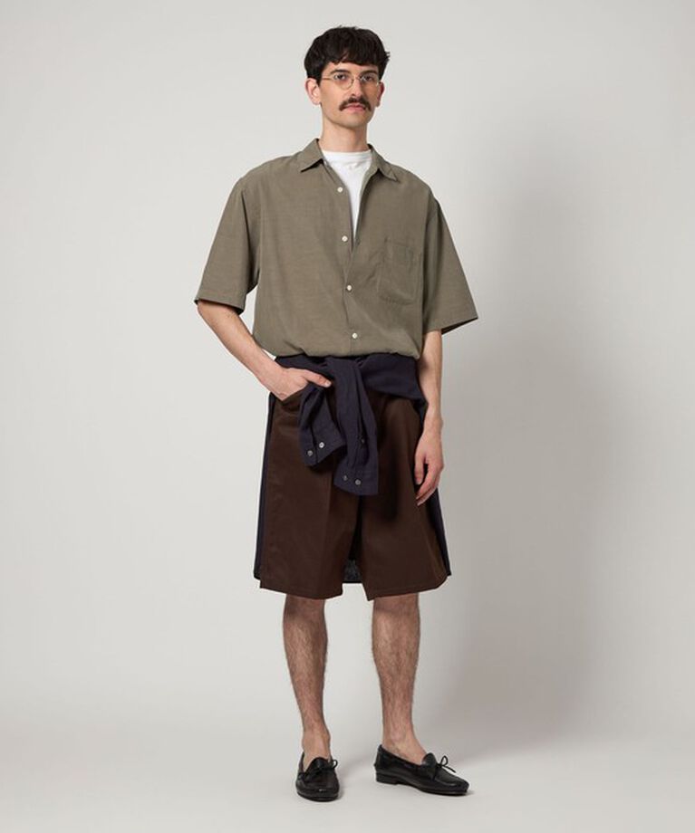 STEVEN ALAN「＜Steven Alan＞ スラブ レギュラーカラー ショートスリーブ シャツ ALINE LOOSE CASUAL」|シャツ・ブラウス|