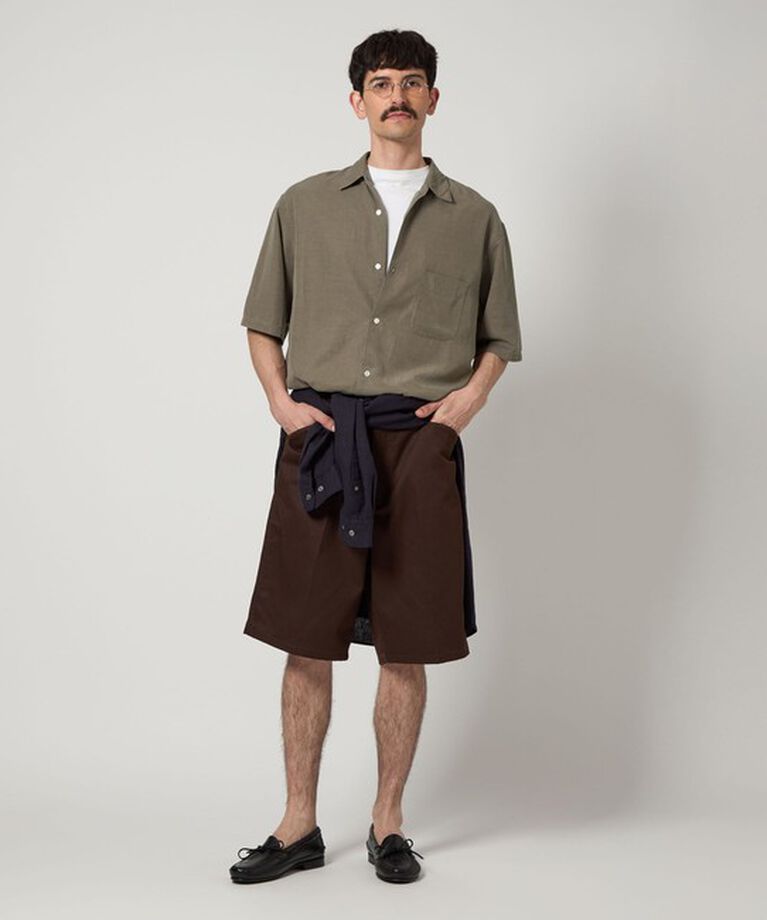 STEVEN ALAN「＜Steven Alan＞ スラブ レギュラーカラー ショートスリーブ シャツ ALINE LOOSE CASUAL」|シャツ・ブラウス|