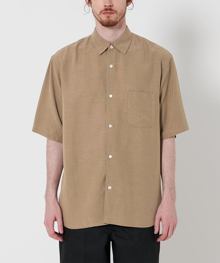STEVEN ALAN「＜Steven Alan＞ スラブ レギュラーカラー ショートスリーブ シャツ ALINE LOOSE CASUAL」|シャツ・ブラウス|