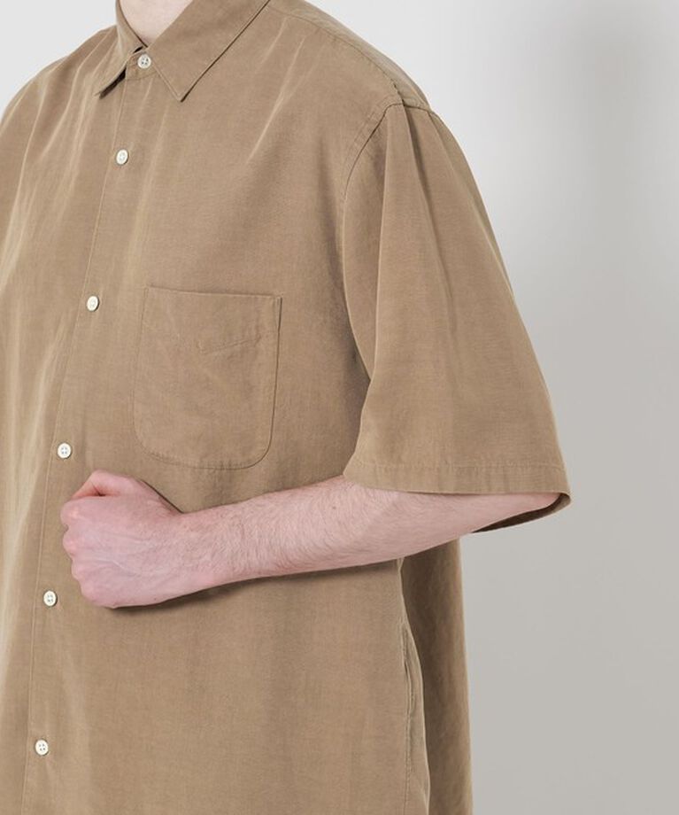 STEVEN ALAN「＜Steven Alan＞ スラブ レギュラーカラー ショートスリーブ シャツ ALINE LOOSE CASUAL」|シャツ・ブラウス|