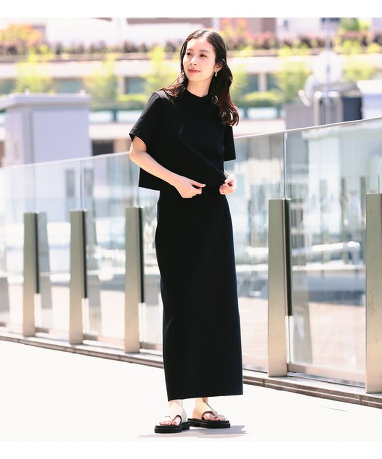 Demi-Luxe BEAMS 「Demi-Luxe BEAMS / モックネック ショート Tシャツ」|Tシャツ・カットソー|