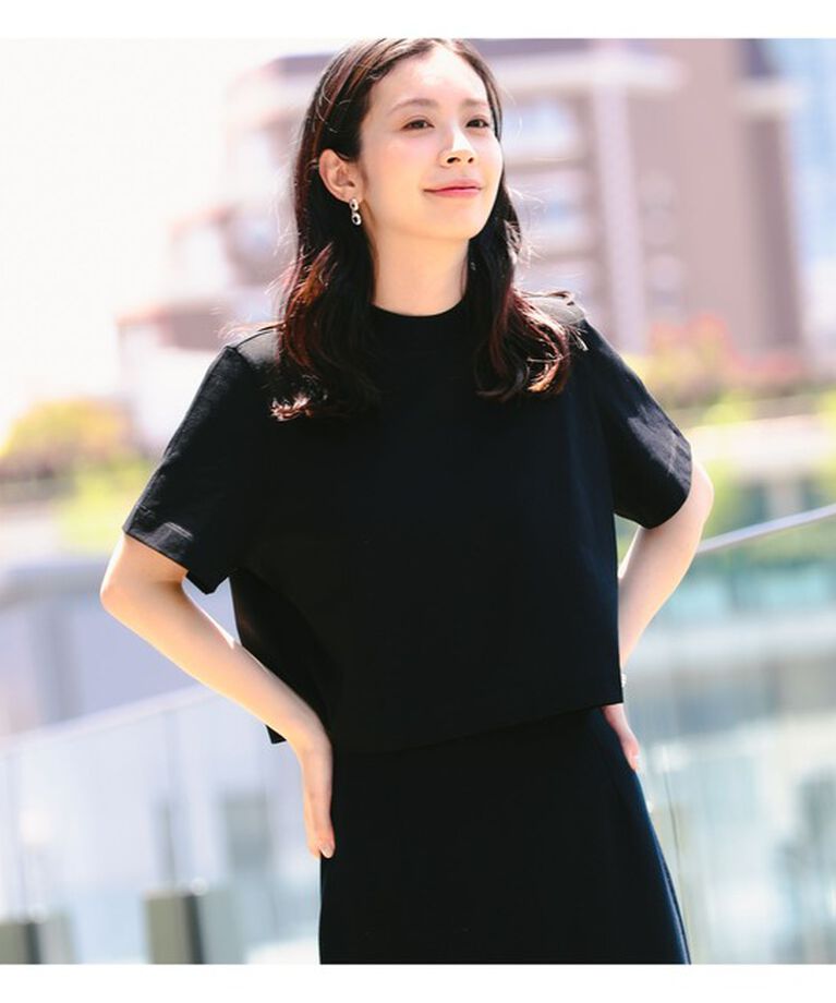 Demi-Luxe BEAMS 「Demi-Luxe BEAMS / モックネック ショート Tシャツ」|Tシャツ・カットソー|