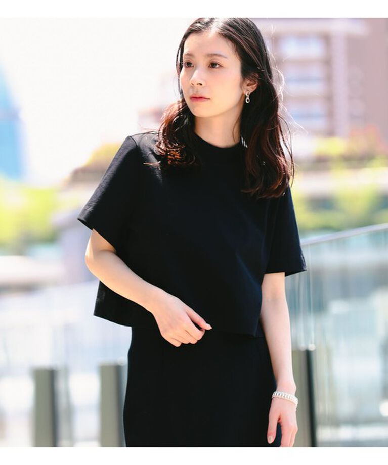 Demi-Luxe BEAMS 「Demi-Luxe BEAMS / モックネック ショート Tシャツ」|Tシャツ・カットソー|