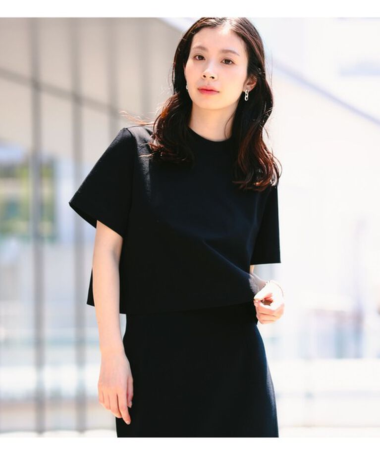 Demi-Luxe BEAMS 「Demi-Luxe BEAMS / モックネック ショート Tシャツ」|Tシャツ・カットソー|