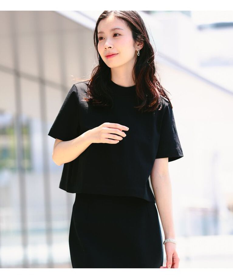 Demi-Luxe BEAMS 「Demi-Luxe BEAMS / モックネック ショート Tシャツ」|Tシャツ・カットソー|